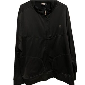 Fila Sport Black Full Zip Fleece Jacket Size XXL